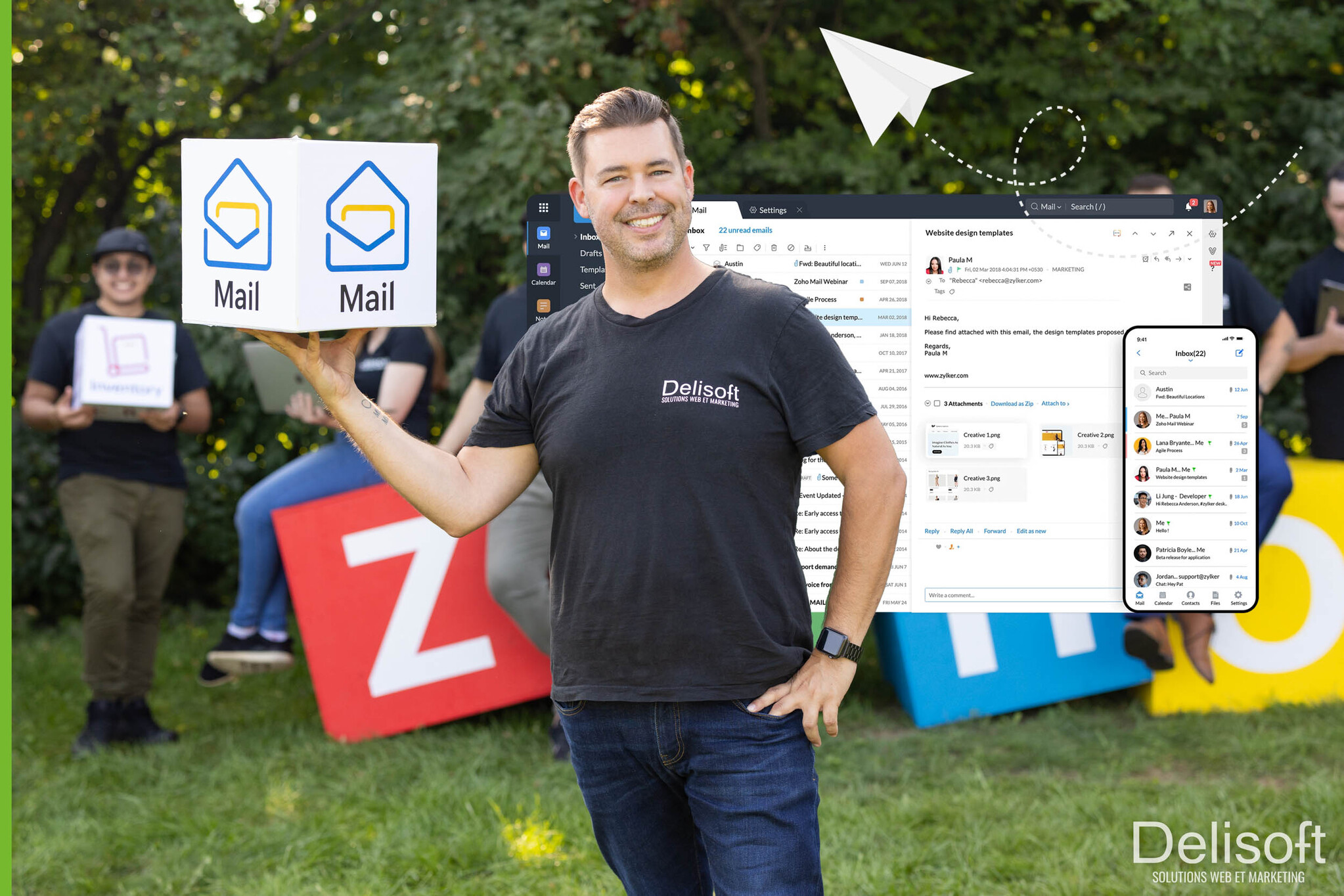 Solutions Zoho et équipe Delisoft